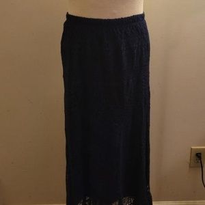 Navy blue casual skirt